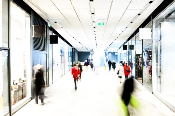 Shopping mall. Retail cleaning Cambridge