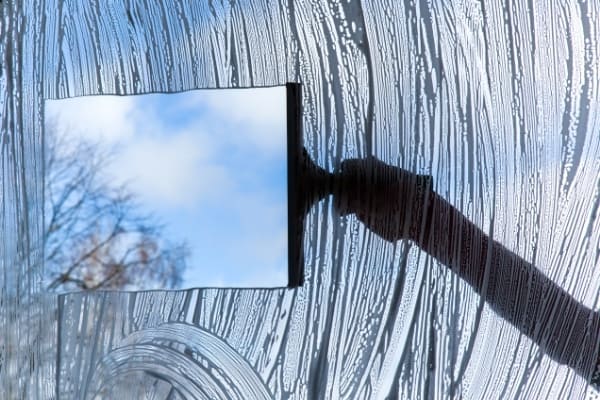 Telescope window cleaning service Cambridge Spotless Commercial